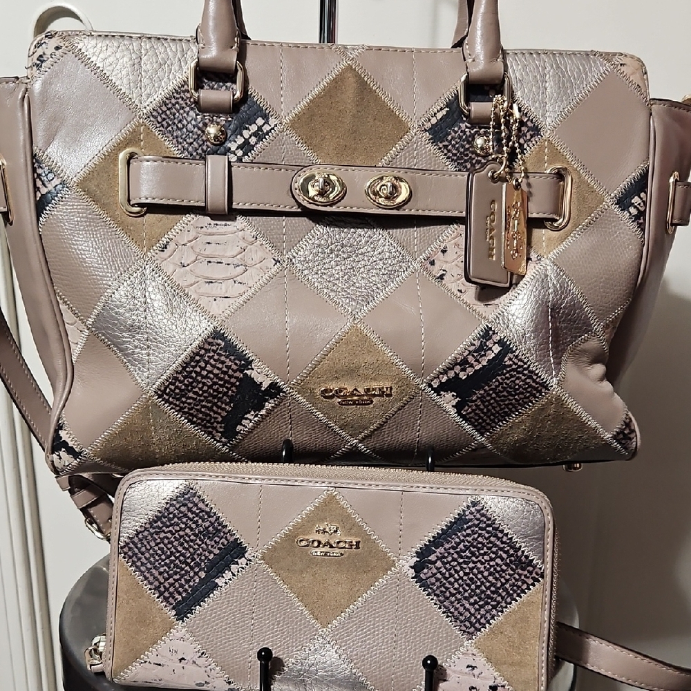 Coach Euc Swagger Patchwork Satchel And Wallet Bu… - image 1